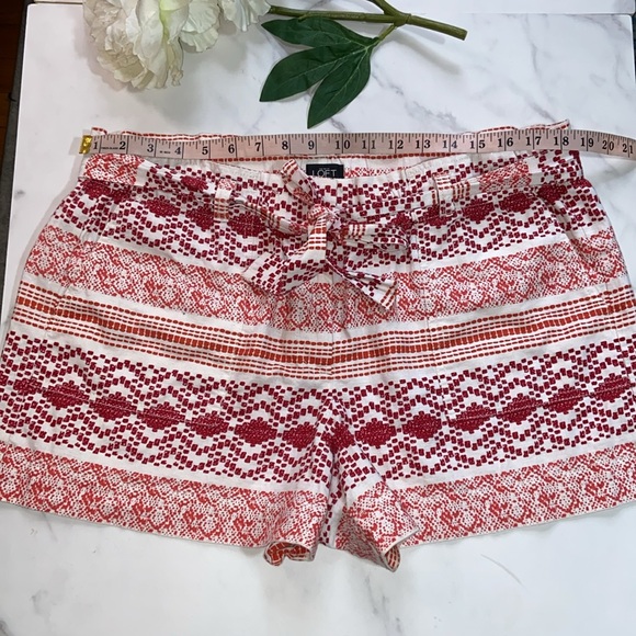 Ann Taylor LOFT Paper Bag Linen Blend Shorts size 14 - Picture 4 of 17